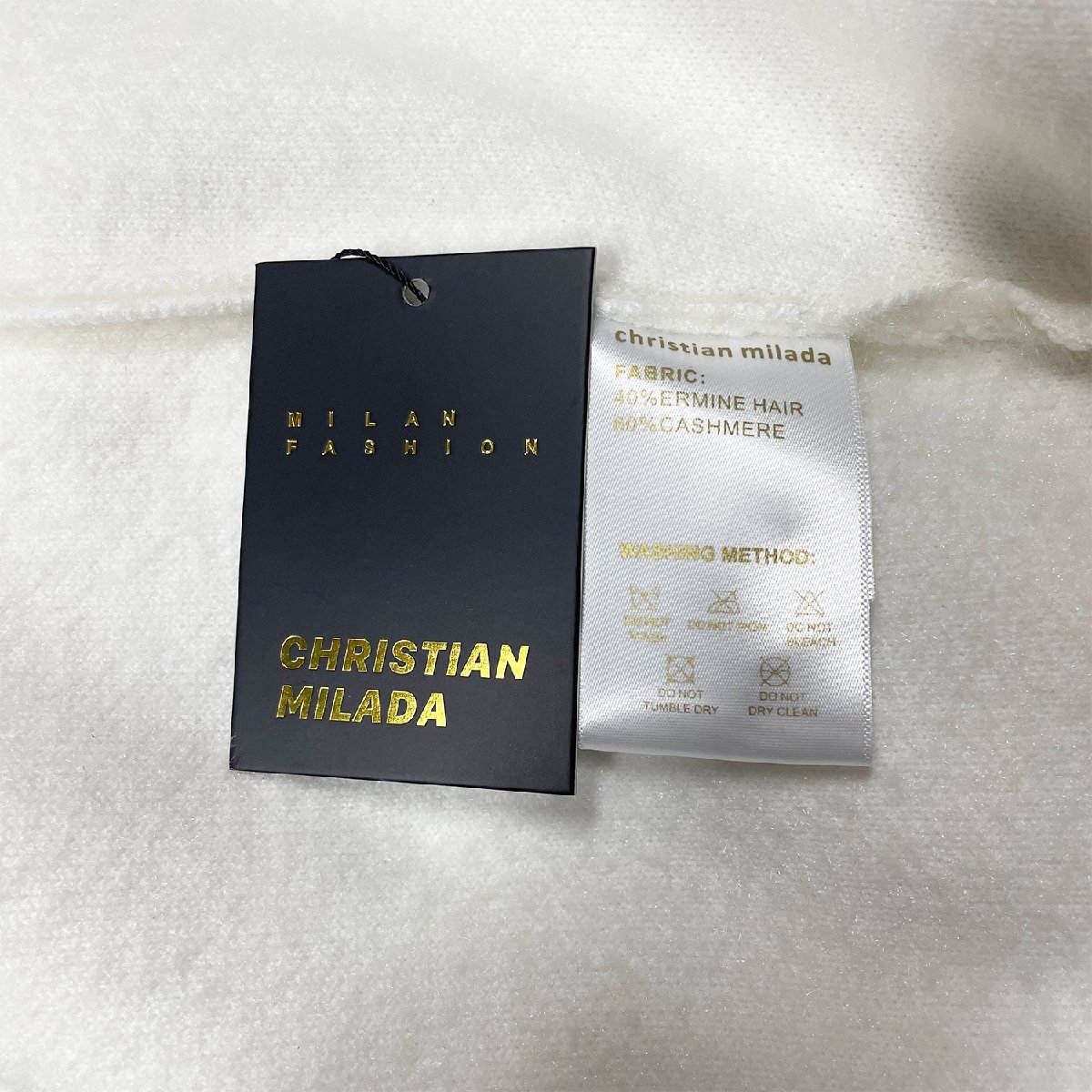  regular price 5 ten thousand *christian milada* milano departure * sweater * fine quality cashmere / mink . comfortable heat insulation soft knitted pull over autumn winter standard L/48 size 