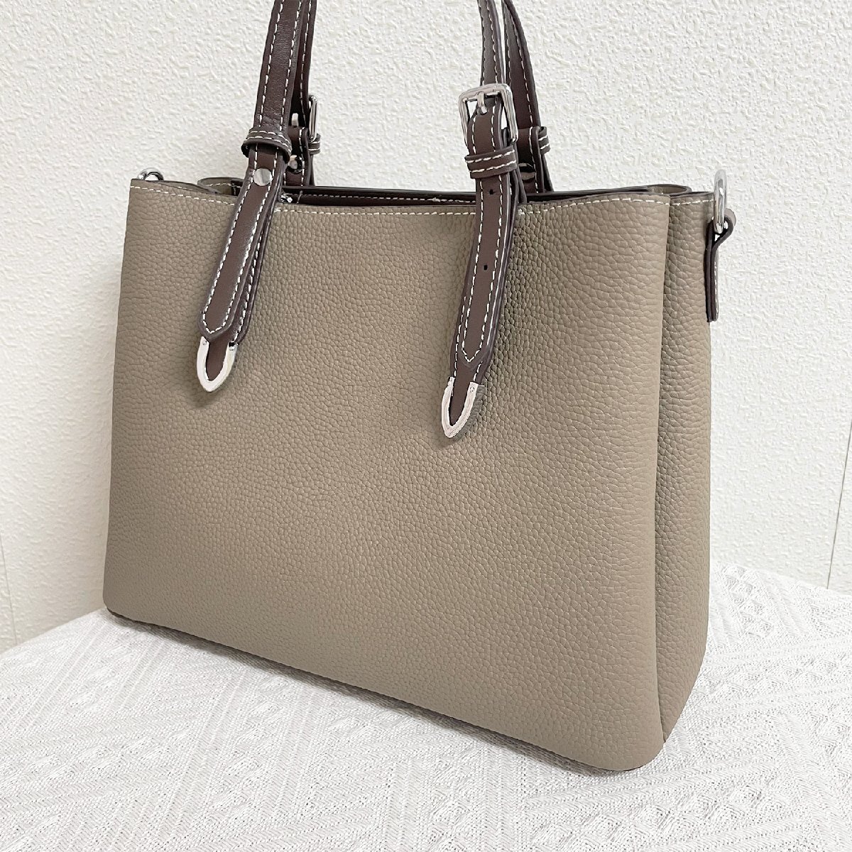  highest grade EU made regular price 11 ten thousand *christian milada* milano departure * handbag * fine quality cow leather leather tote bag shoulder charm attaching lady's 