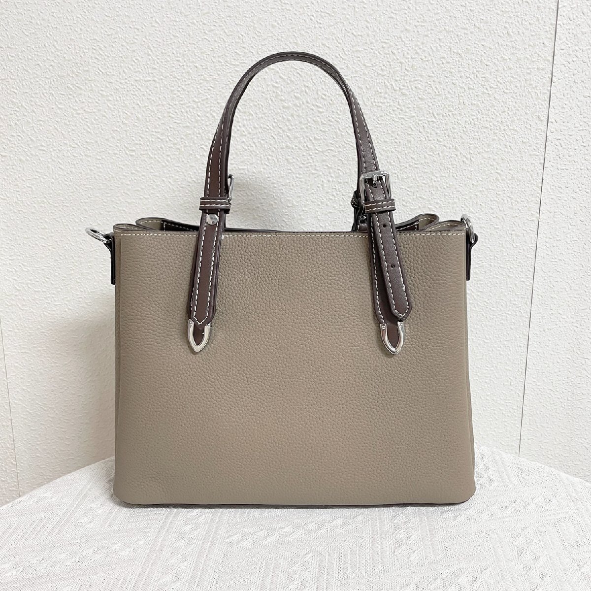  highest grade EU made regular price 11 ten thousand *christian milada* milano departure * handbag * fine quality cow leather leather tote bag shoulder charm attaching lady's 