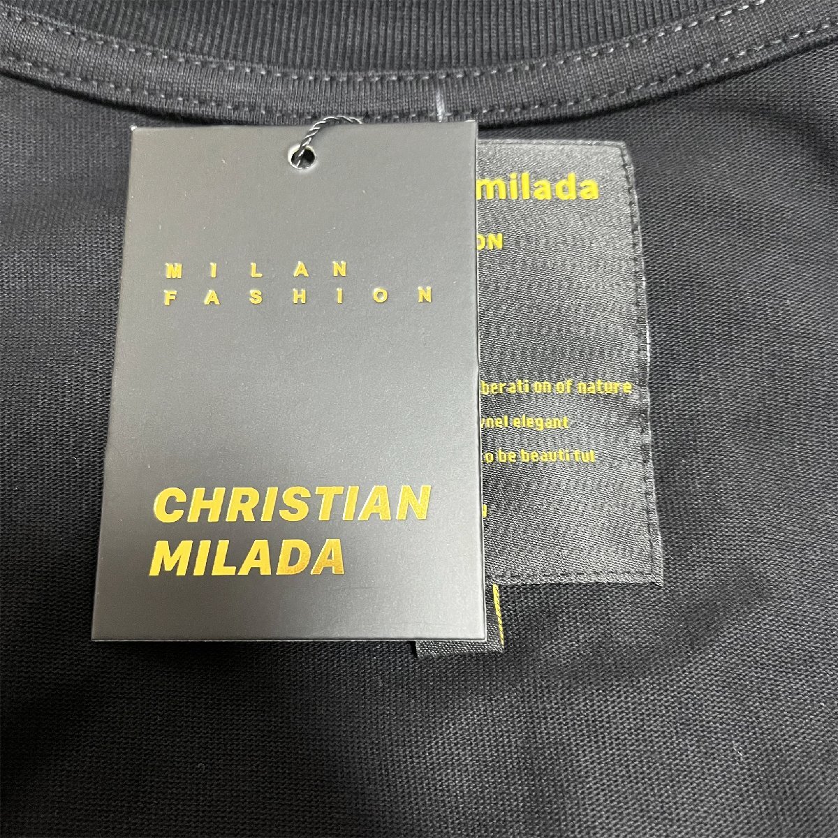 定価2万★christian milada・ミラノ発・半袖Ｔシャツ★100％コットン 吸汗速乾 快適 スウェット かわいい 男女兼用 日常 M/46サイズ_画像7