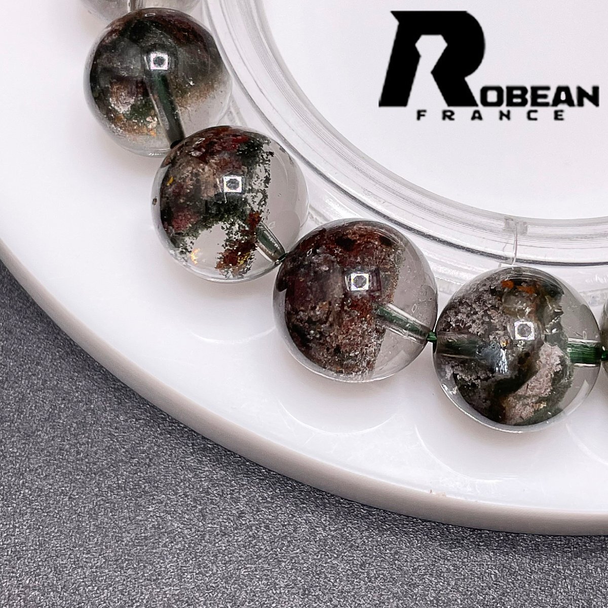 絶賛 EU製 定価6万円★ROBEAN・グリーントルマリン★パワーストーン ブレスレット 天然石 金運 浄化 綺麗 ギフト 12.3-12.7mm 1002H172_画像5