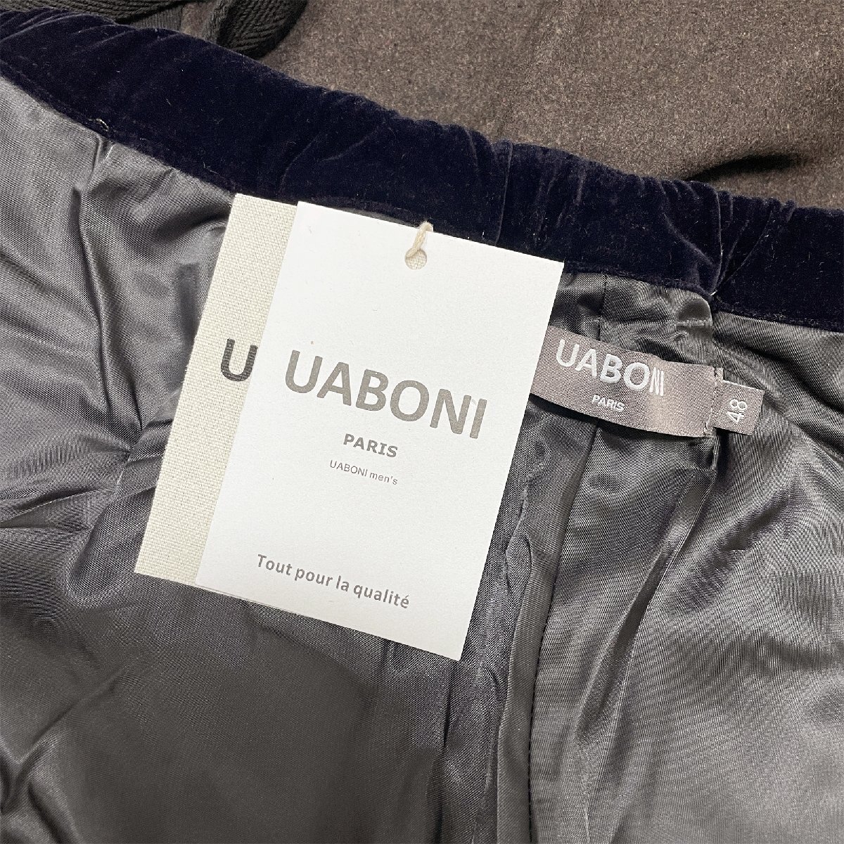 最高級EU製＆定価5万◆UABONI*Paris*スラックス*ユアボニ*パリ発◆高品質カシミヤ ソフト 厚手 通気 ズボン ロングパンツ ボトムス 通勤2XL_画像9