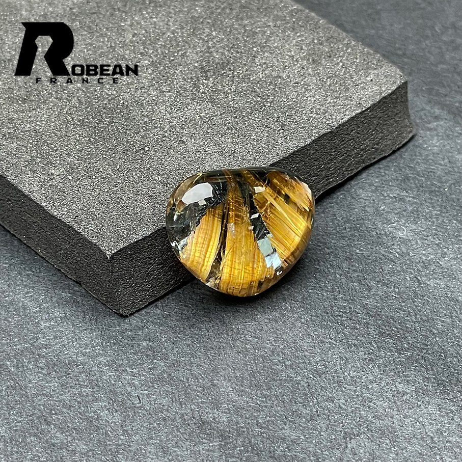  on goods EU made regular price 7 ten thousand jpy *ROBEAN* Taichi n rutile pendant * yellow gold needle crystal Gold accessory 9 star better fortune natural stone 14.4*19.7*7.7mm Z1001G1548