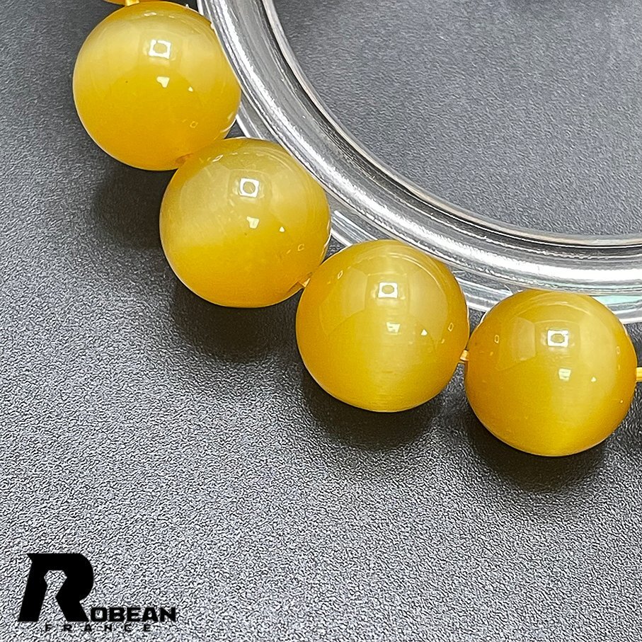 ..EU made regular price 5 ten thousand jpy *ROBEAN* Golden Tiger I * bracele Power Stone natural stone beads luck with money amulet 11.4-11.8mm C330040