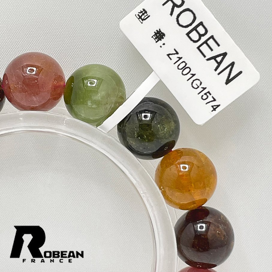 貴重 EU製 定価15万円★ROBEAN・ウォーターメロントルマリン★ブレスレット パワーストーン 天然石 綺麗 約11.6-11.9mm Z1001G1574_画像5