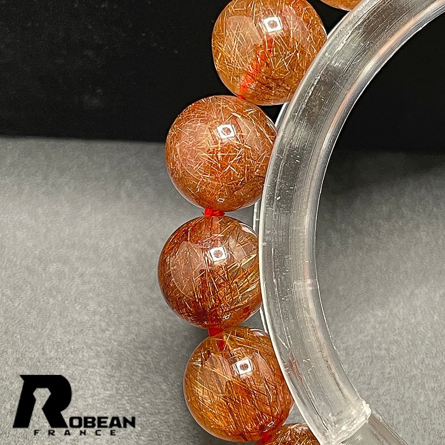 上級 EU製 定価5万円★ROBEAN・ブラウンルチルクォーツ★ブレスレット パワーストーン 天然石 綺麗 金運 お守り 10-10.5mm 1001G770_画像5