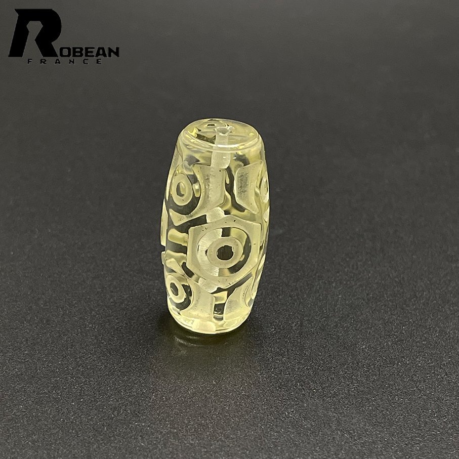 上品 EU製 定価5万円★ROBEAN・チベット天珠・シトリンファントム★パワーストーン アクセサリー 天然石 金運 約29.7*14.7mm C408126_画像1