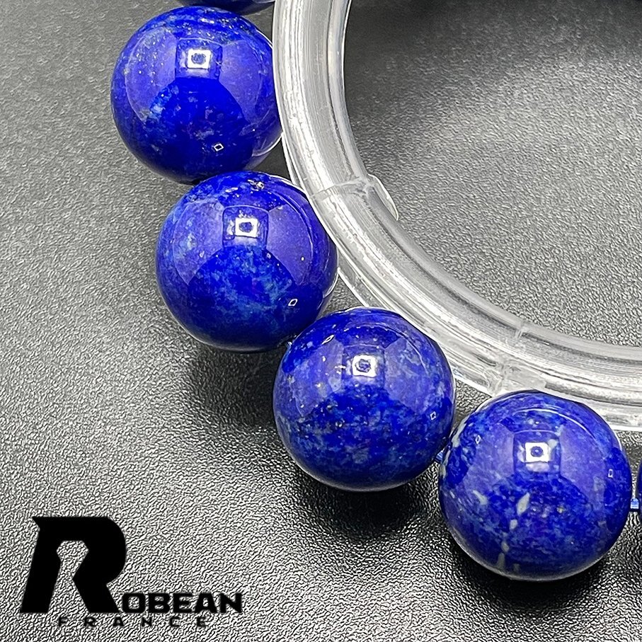 高級 EU製 定価8万円★ROBEAN・ラピスラズリ★ブレスレット パワーストーン 天然石 綺麗 お守り 13.1-13.8mm 1008J079_画像5