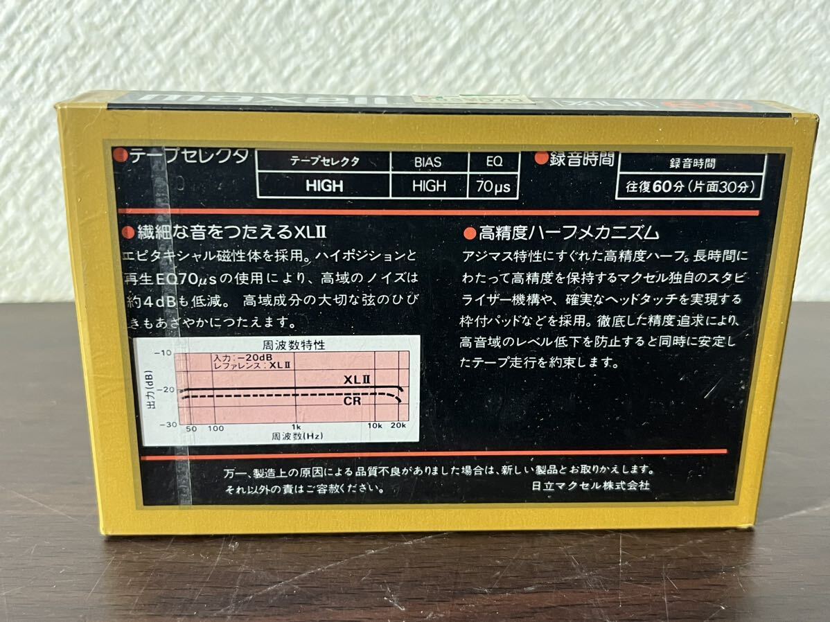 未使用 カセットテープ maxell マクセル XLⅡ 60昭和レトロ 当時物 _画像2