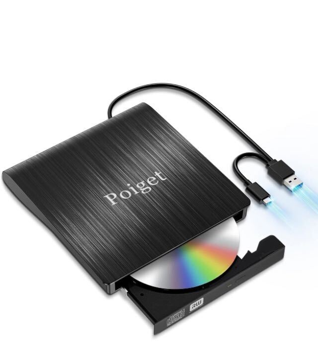 CD/DVD Drive установленный снаружи DVDrekoDVD-R плеер CDrekoUSB3.0&Type-C черный 