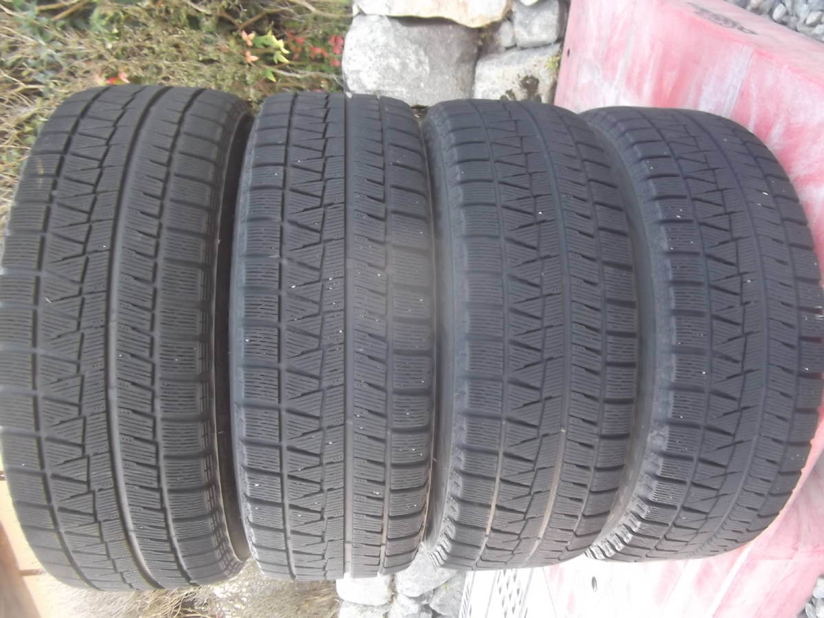 バリ山 REVO GZ スタッドレス＆アルミ PCDマルチ100/114.3 195/55R16 2012年製 4本セット_片ベリあります。