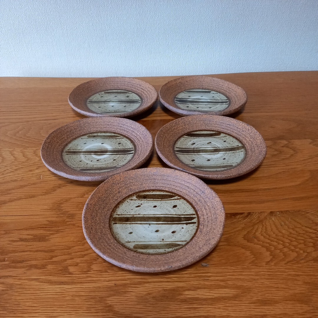 美濃焼き焼き〆銘々皿（取り皿）5枚セットの画像7