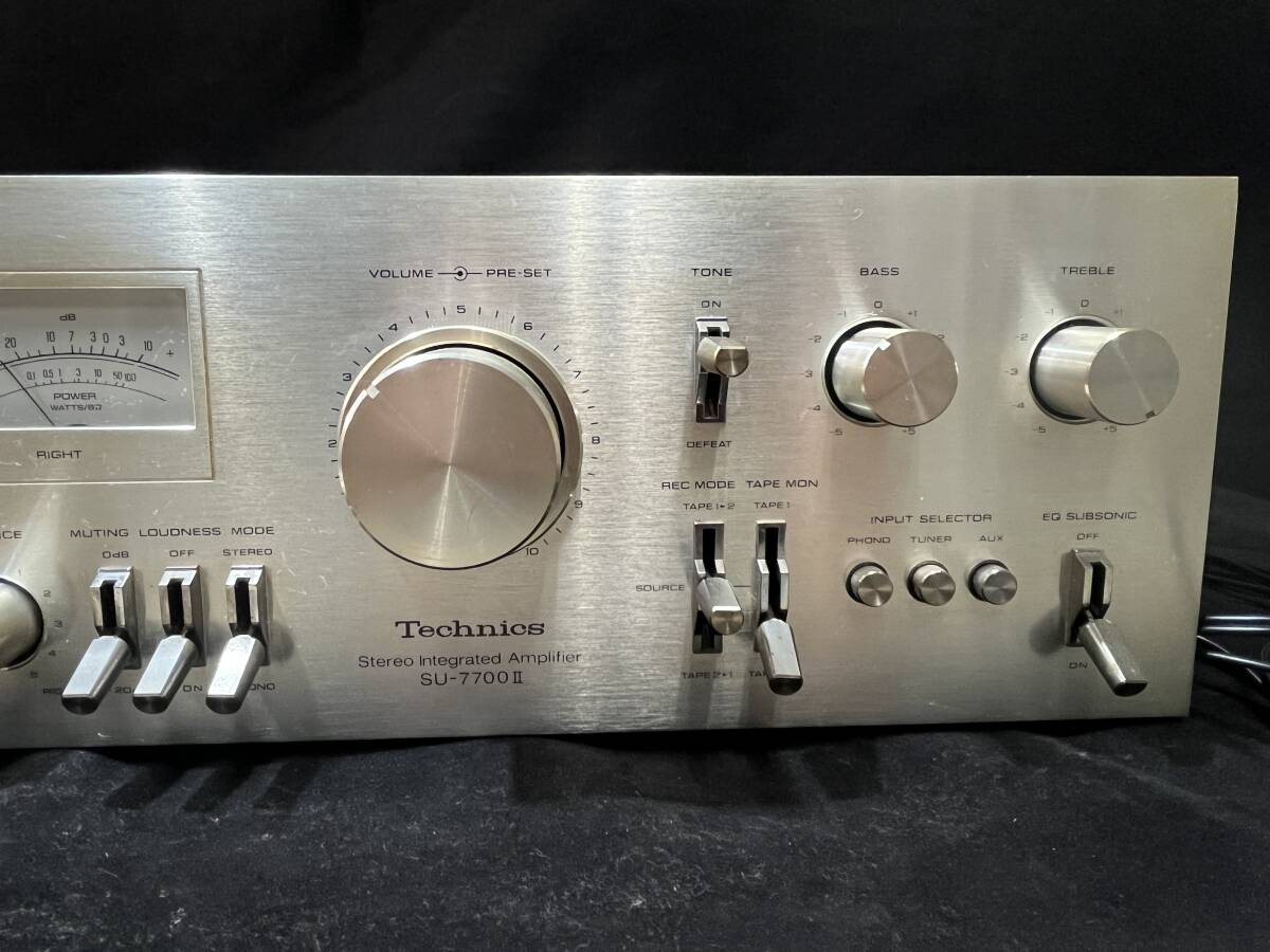 テクニクス プリメインアンプ Technics SU-7700Ⅱ Stereo Integrated Amplifier オーディオ機器 通電確認済み 中古品 W18の画像4
