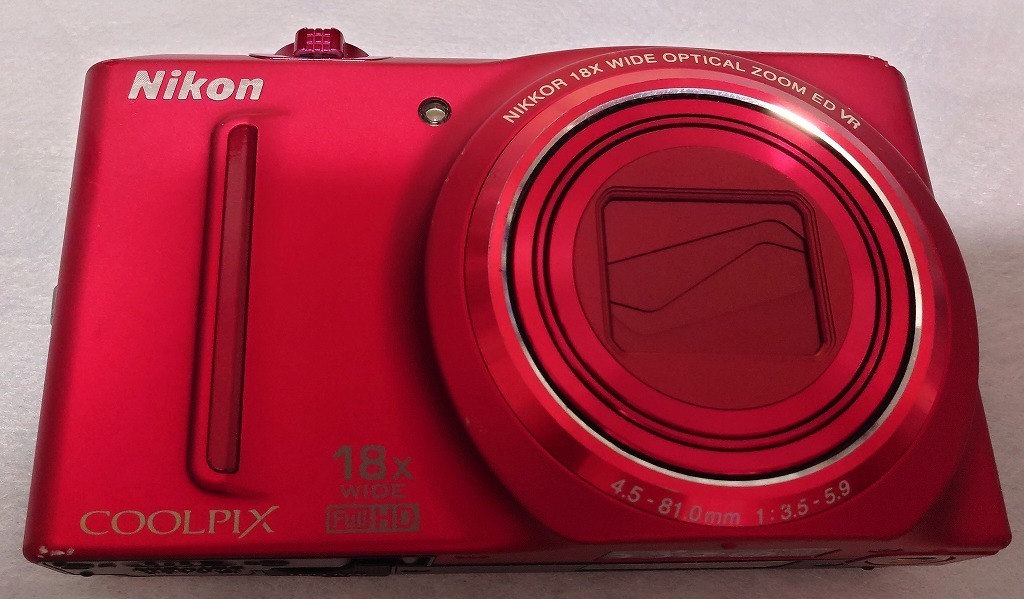Nikon COOLPIX S9100 レッド (1210万画素 24～450mm F3.5～4.9) 中古