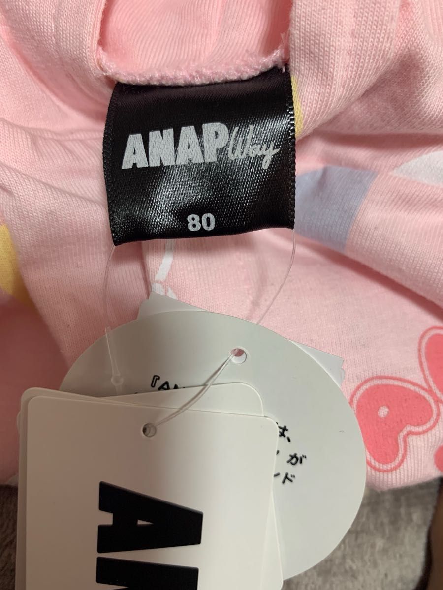 ANAP KIDS  フード付 半袖ロンパース 80サイズ