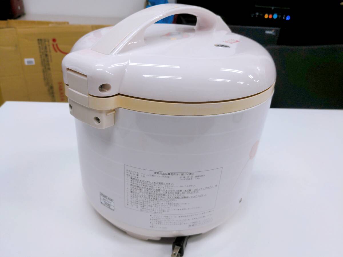 NMD-N18Y DF 象印 ZOJIRUSHI マイコン炊飯ジャー 炊飯器 炊飯ジャー (1升炊き) 通電確認済み 動作品 ジャンク品（ス046）の画像3