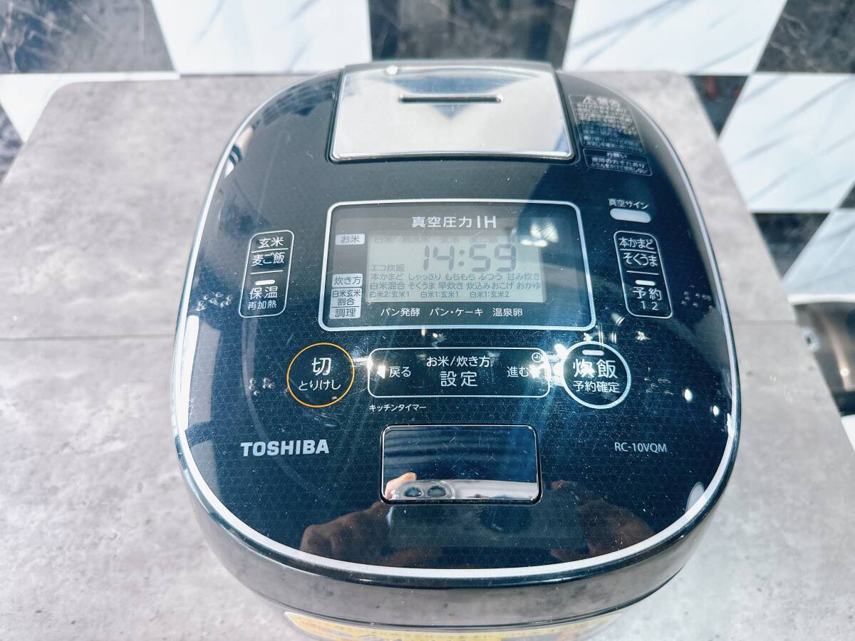 RC-10VQM K Toshiba TOSHIBA vacuum pressure IH.. jar rice cooker ..ja-(5.5...) 2018 year made electrification has confirmed operation goods used (s085)
