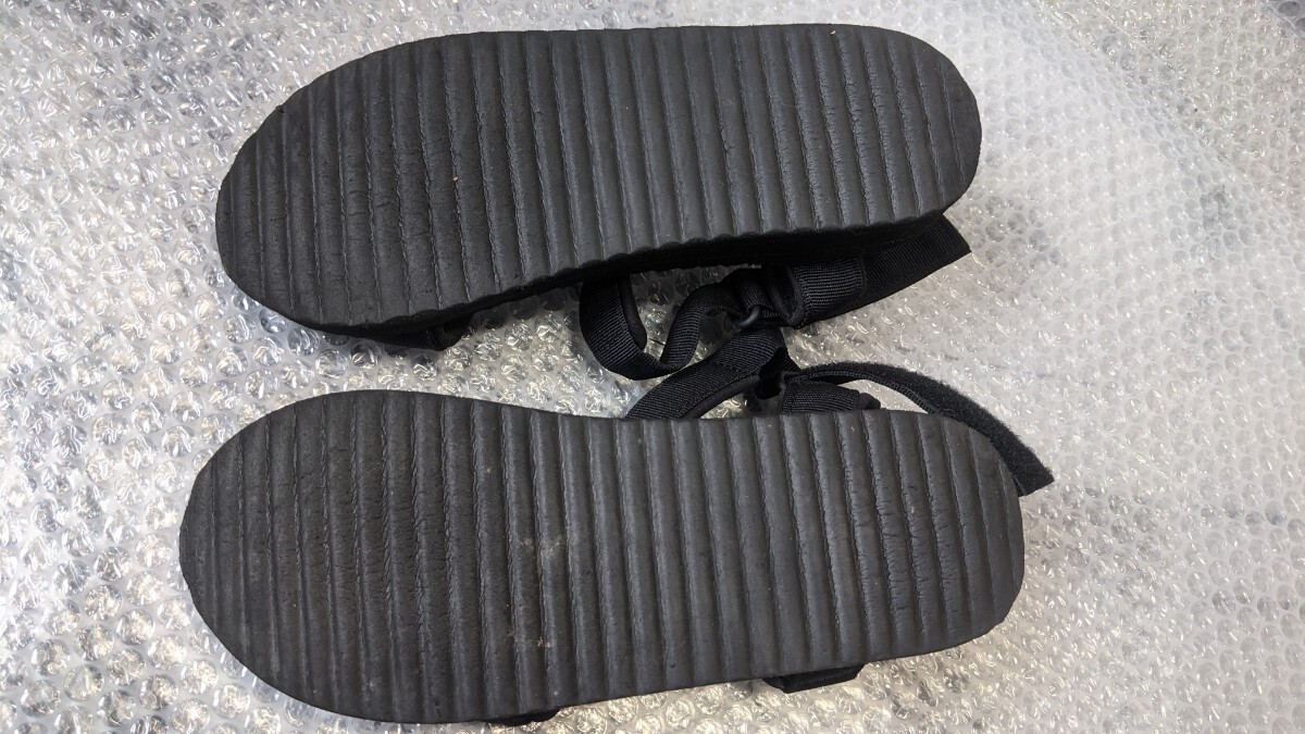  Muji Ryohin сандалии чёрный M 25 см б/у 3 раз использование волна форма лента ремень сандалии черный мужской унисекс 