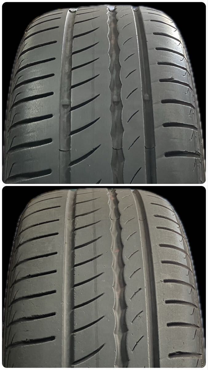 フィアット500 185/55R15 6J+35 4穴 PCD98 ハブ径約58 純正15インチ アルミ ホイール 4H ピッチ98 FIAT 2018年製ピレリ付_画像2