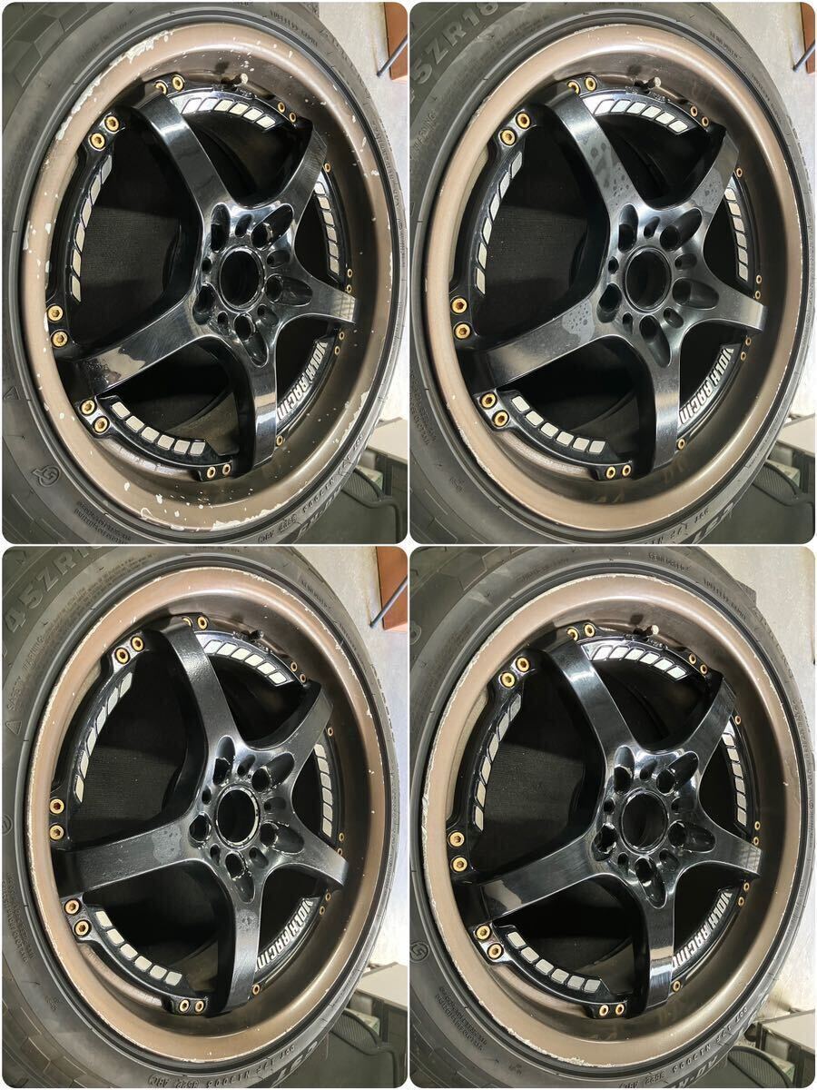 ボルクレーシング R18 8J+28 5穴 PCD114.3 18インチ アルミ ホイール レイズ RAYS VOLKRACING SF-CHALLENGE チャレンジ 5H ピッチ114.3の画像4