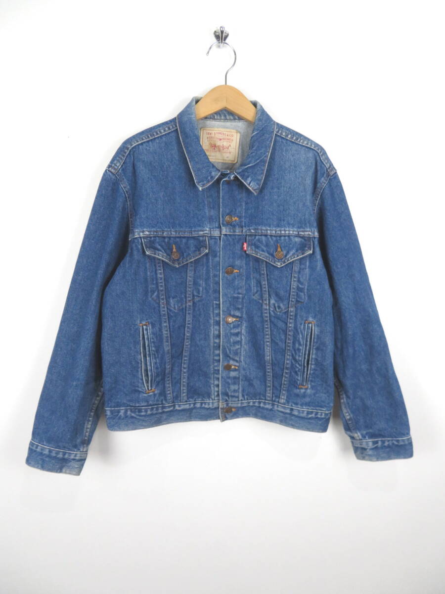 90s リーバイス USA製 70506‐0217 サイズ42 デニムジャケット Gジャン ★ Levis アメリカ製 ポケット付き 大きいサイズ メンズ ブルゾン_画像2