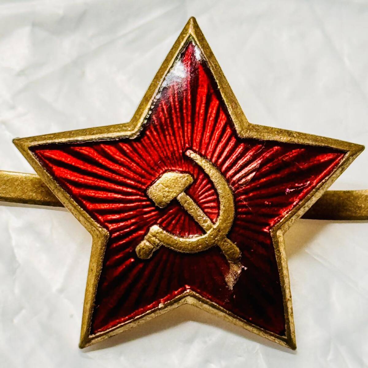 特価 ソ連軍 戦後型 軍帽用 星型 帽章 ① 労農赤軍 ソビエト軍 ロシア軍の画像1