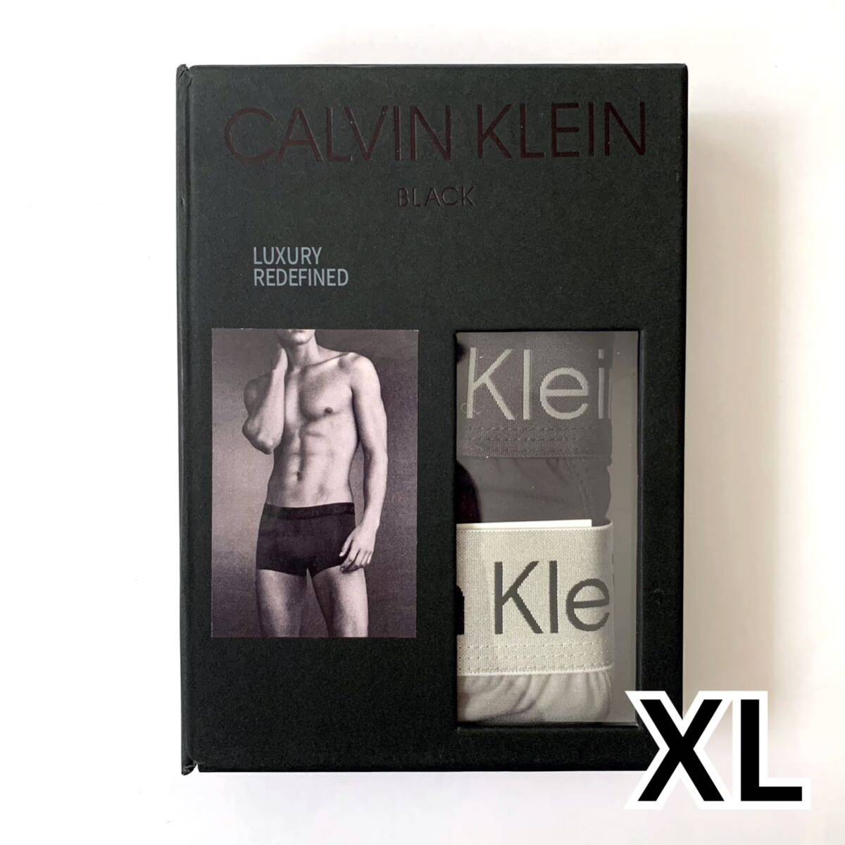 Calvin Klein ボクサーパンツ BLACK XLサイズ 3枚セット ブラック ダークグレー ライトグレー 送料無料 最短発送 カルバンクライン_画像1