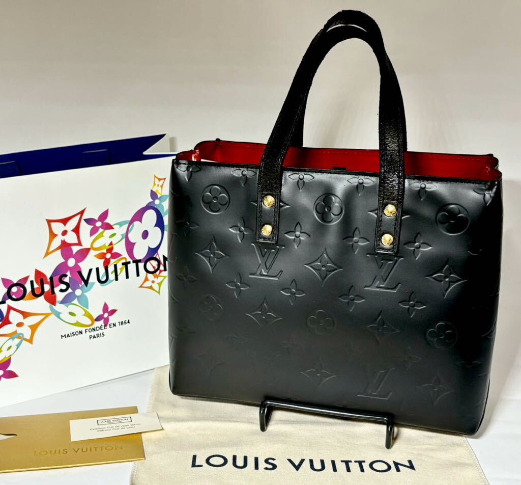 【美品】ルイヴィトン ヴェルニ 0082 ハンドバック マット モノグラム レッド LOUISVUITTON _画像1