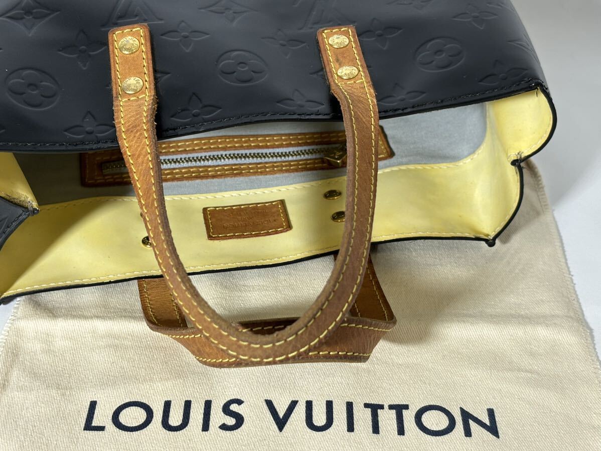 【美品】ルイヴィトン ヴェルニ 1016 ハンドバック マット モノグラム LOUISVUITTON トートバッグ リードPM ブラック の画像4