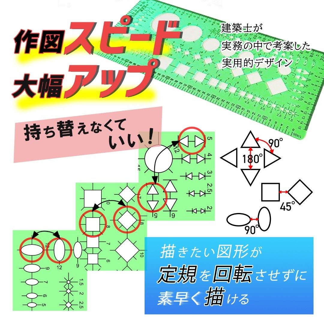 タカラ 組合せ テンプレート 定規 建築士 試験対応 設計製図 縮尺定規 設計製図試験対応 建築設備士