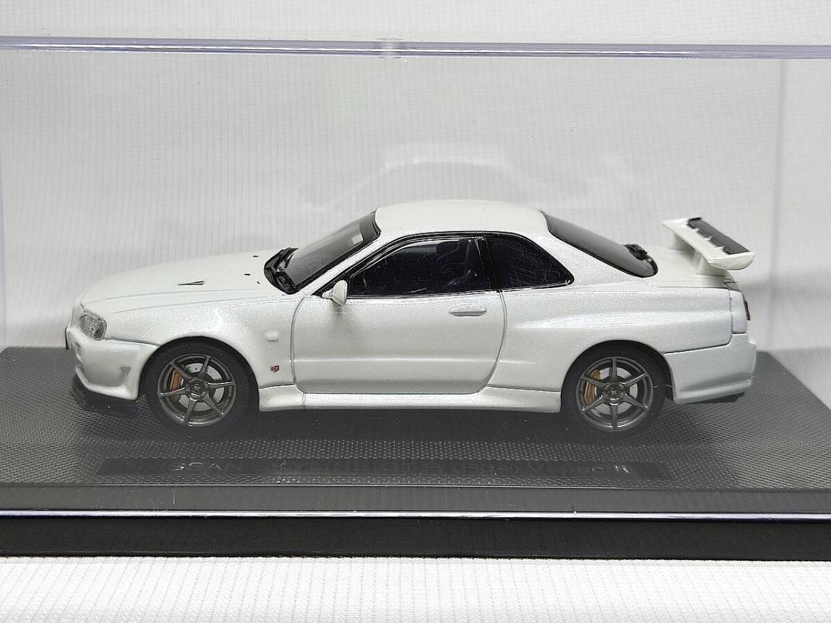 ◆EBBRO NISSAN SKYLINE GT-R R34 V-SPEC Ⅱ WHITE アウトレット品 エブロ スカイライン◆の画像2