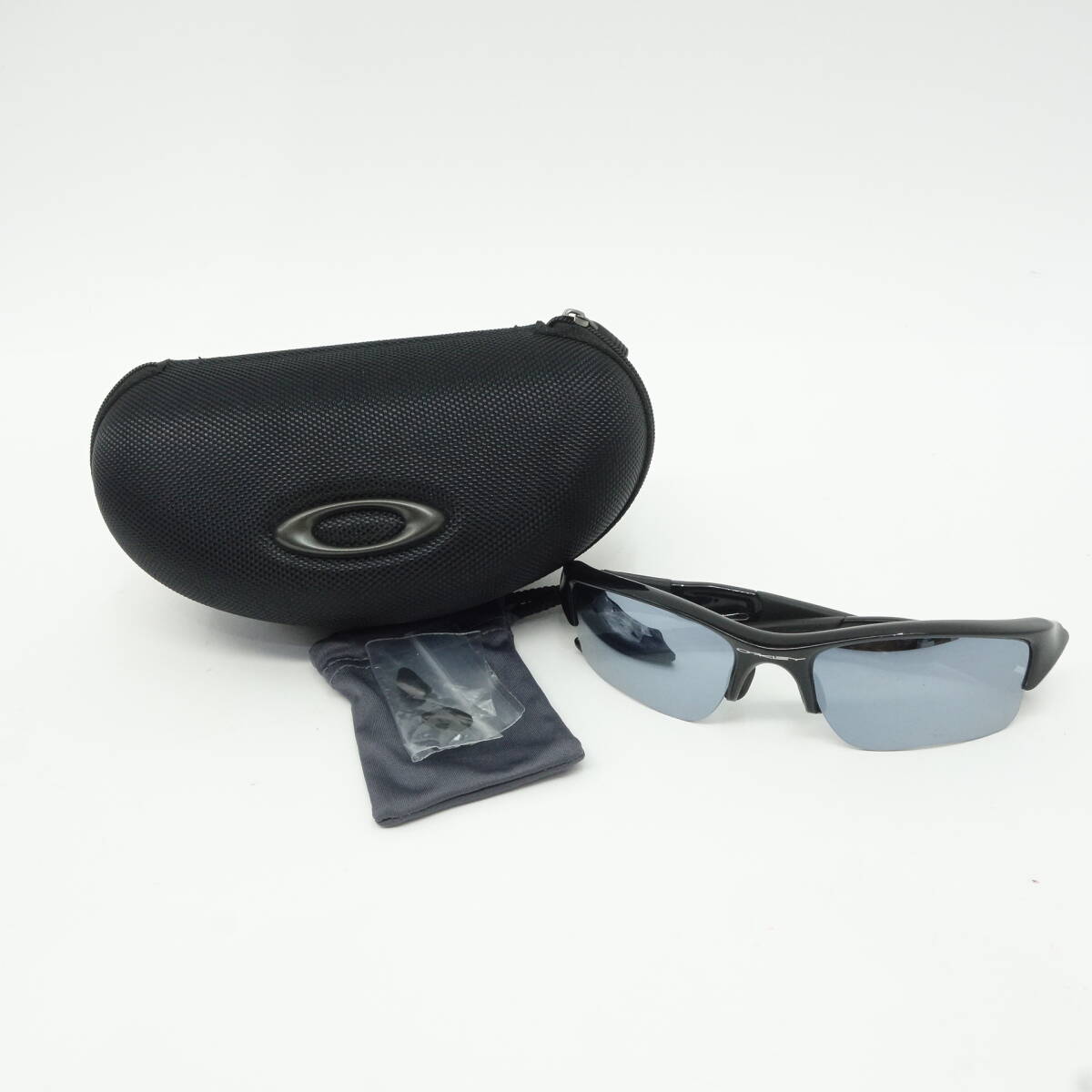 116♭OAKLEY/オークリー Flak Jacket XLJ フラックジャケット 03-899 ブラック スポーツサングラス ※中古_画像1