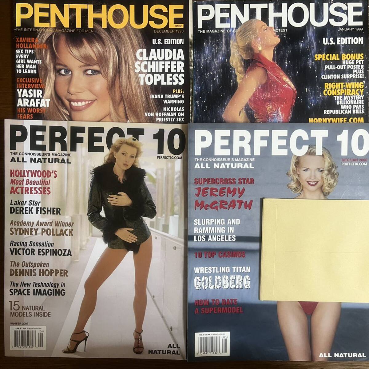 k0423-3 海外雑誌まとめ PENTHOUSE PERFECT10 ファッション ビンテージ セクシー写真 カメラ アート ポスター付の画像1