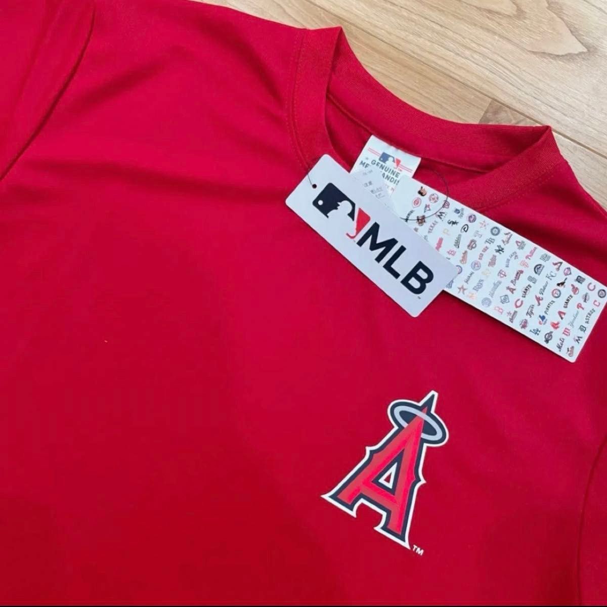 《SALE》【M】MLB公式　エンゼルス　メッシュ素材　半袖Tシャツ　メンズ●スポーツウェア　ドジャース　大谷翔平