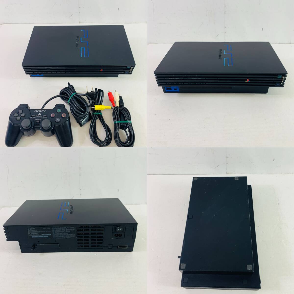 (26431) ■ SONY PS2 2台セット SCPH-15000/SCPH-37000/コントローラ 2台 ケーブル付き ※箱無し 中古品の画像2