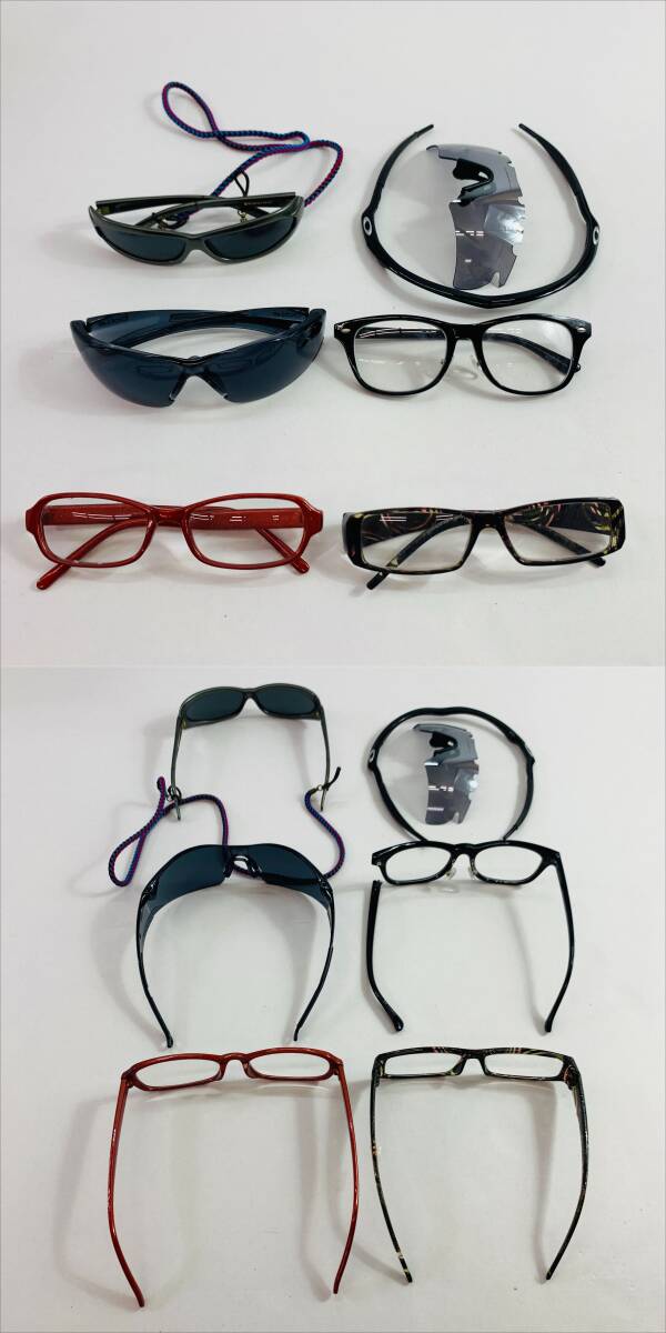 (25755)v[1 jpy start ] sunglasses glasses no lenses fashionable eyeglasses case 23 point set summarize RayBan Police Oacley other junk 