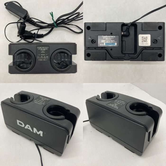 (26395)△ DAM ワイヤレスマイク 4本 [WRCM-300/KWM-200] + 充電器 2台 [audio-technica DWC-2000] まとめ売り【現状品】の画像7