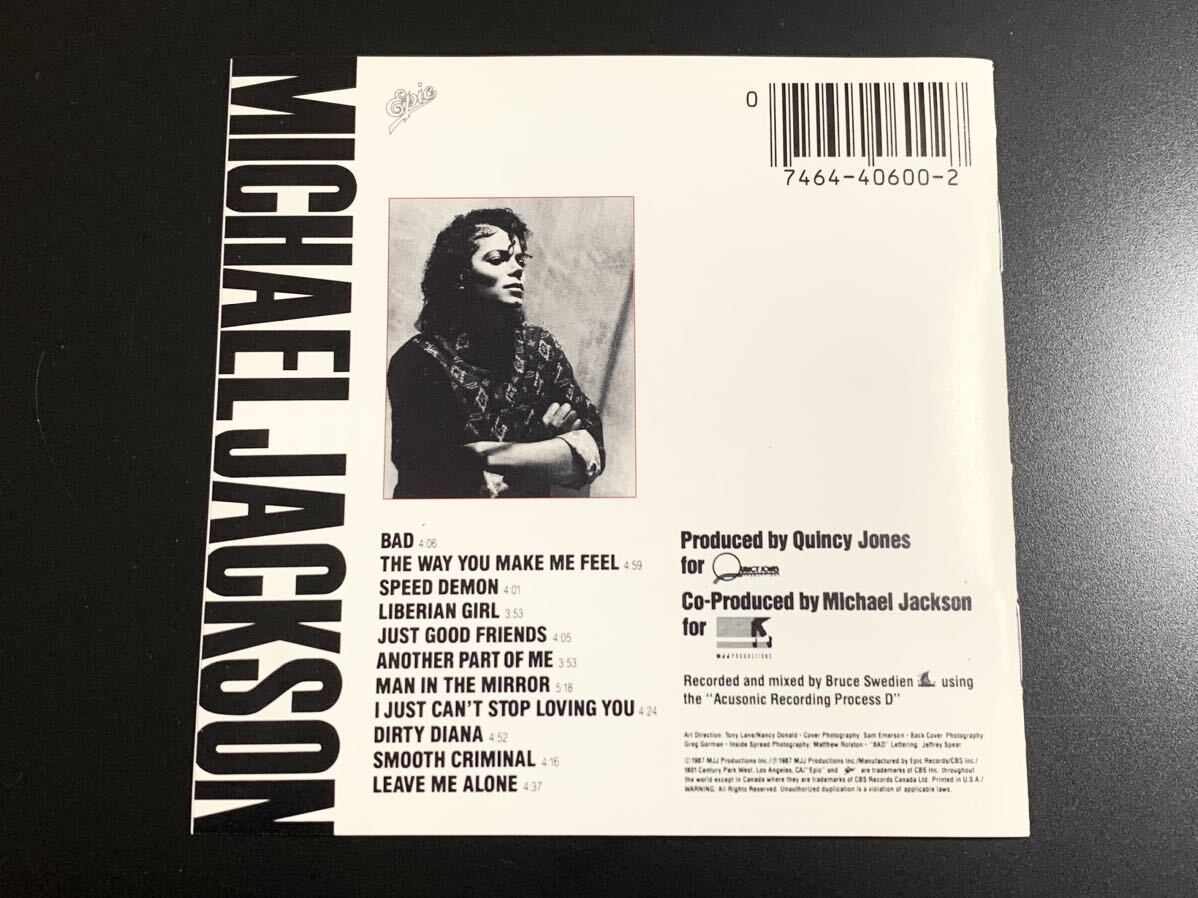 #9/極美品/ MICHAEL JACKSON(マイケル・ジャクソン) 『BAD』/ 87年盤、輸入盤CD_画像6
