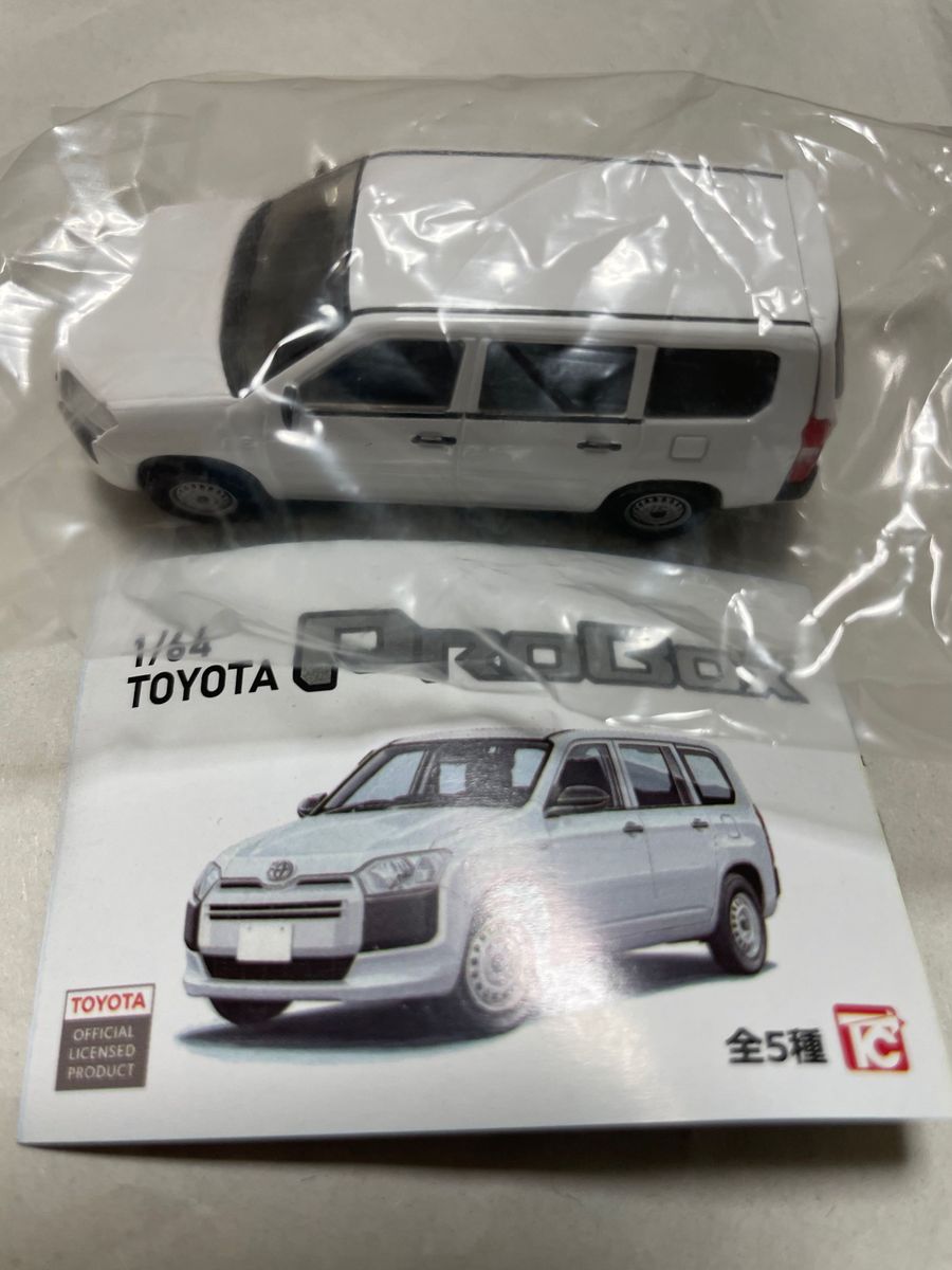 1/64 TOYOTA PROBOX トヨタ プロボックス ライトバン ミニカーカプセルガチャガチャポン ホワイト トミカサイズ