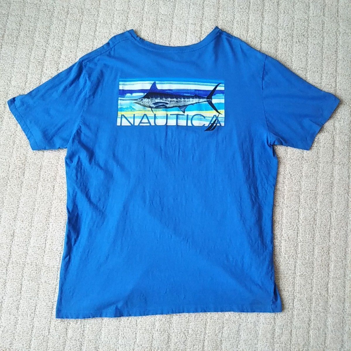 NAUTICA ノーティカ 半袖 Tシャツ バックプリント カジキ フィッシング オーバーサイズ XL_画像3