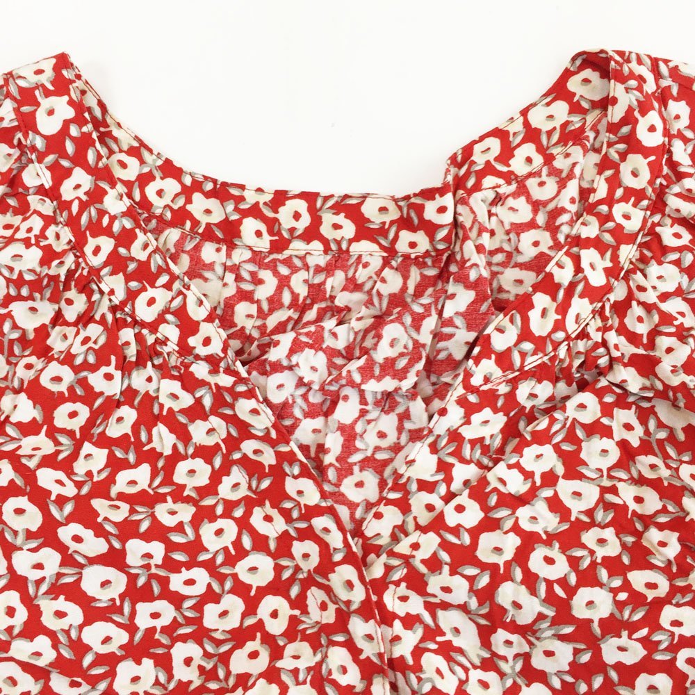 * прекрасный товар MACPHEE McAfee Tomorrowland короткий рукав цветочный принт блуза женский 38 красный × белый искусственный шелк 12-01-22-01341 1BA/90077