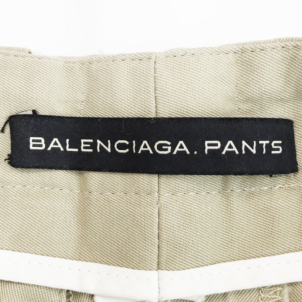 ★BALENCIAGA PANTS バレンシアガ コットン クロップドパンツ サイズ34 レディース ベージュ ボトムス 257512 国内正規品 1BA/91251_画像6