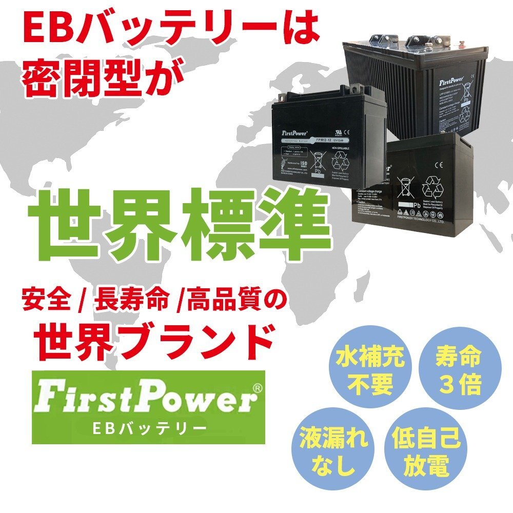 劣化防止パルス付 First Power LFP12120 (EB100互換) 電動車バッテリー (EBバッテリー) 用途：ゴルフカートなどの電動自動車 過放電に強い_画像3