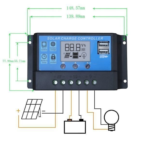 単結晶ソーラー発電キット、10Aチャジコントローラ付、20W１２V、バッテリー再生に、災害時に、アウトドアに活躍、キャンピングカー、電柵_画像5