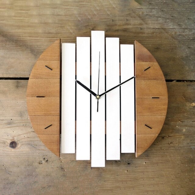 木製 壁時計 モダン ヴィンテージ風 素朴 装飾 インテリア 北欧スタイル おしゃれDJ683_画像1