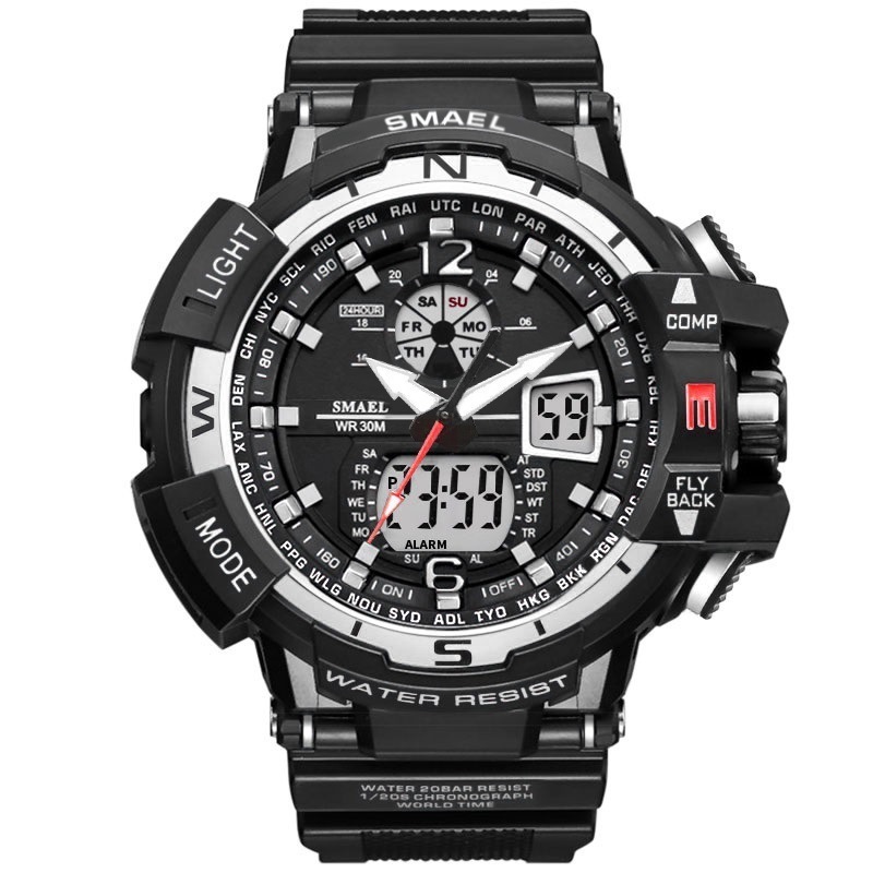 Smael ウォッチ 腕時計 メンズ デジタルスポーツ 防水時計 電子 軍事腕時計 男性 ledデジタル ZCL690_画像2