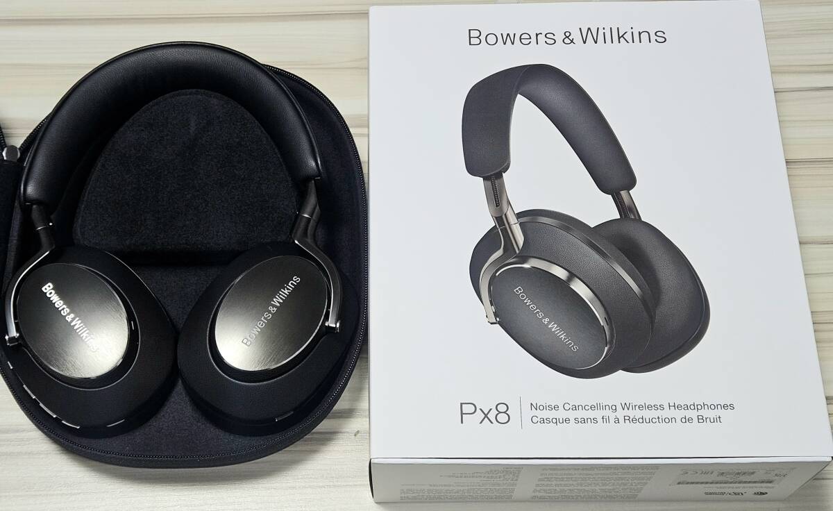 ◆【美品】1円～バウワースアンドウィルキンス Bowers & Wilkins ワイヤレス ノイズキャンセリング ヘッドフォン Bluetooth B&W PX8◆の画像1