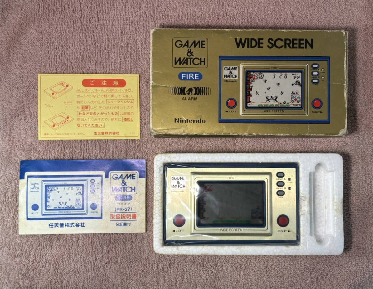 美品 ゲームウォッチ ファイア ワイドスクリーン FIRE 中古 任天堂 GAME&WATCH_画像1