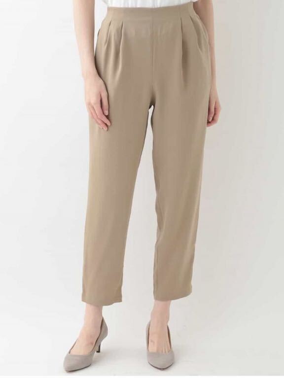 a.v.v Women beige [.../ Easy care ] tuck in tapered pants a.v.v S tag attaching new goods 