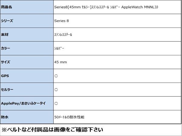 Series8[45mm セルラー]ステンレススチール シルバー Apple Wa…_画像2